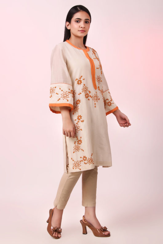 Sitara Ivory Short Tunic
