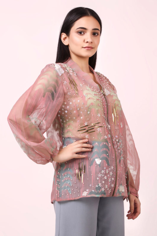 Limited edition Fern organza bomber jacket - Image 3