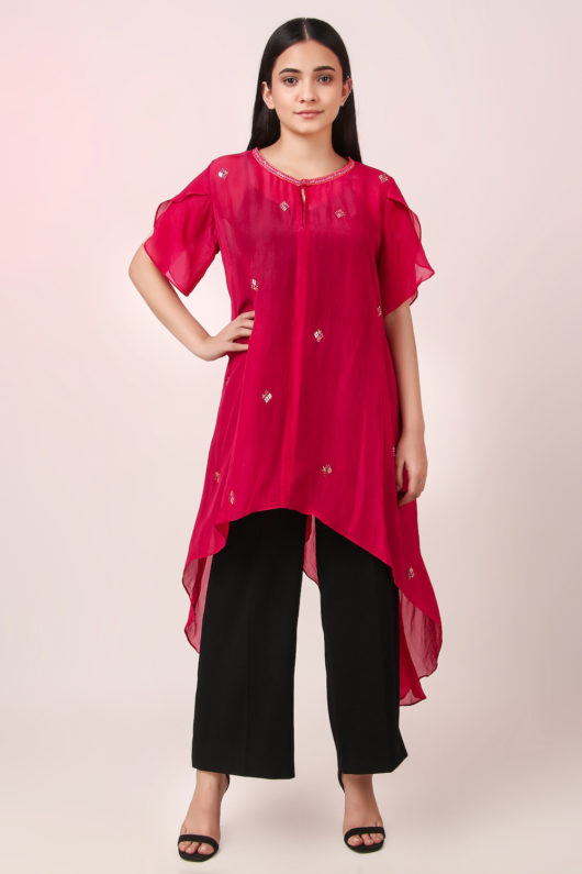 Vibrant Mirror work Flowy Tunic