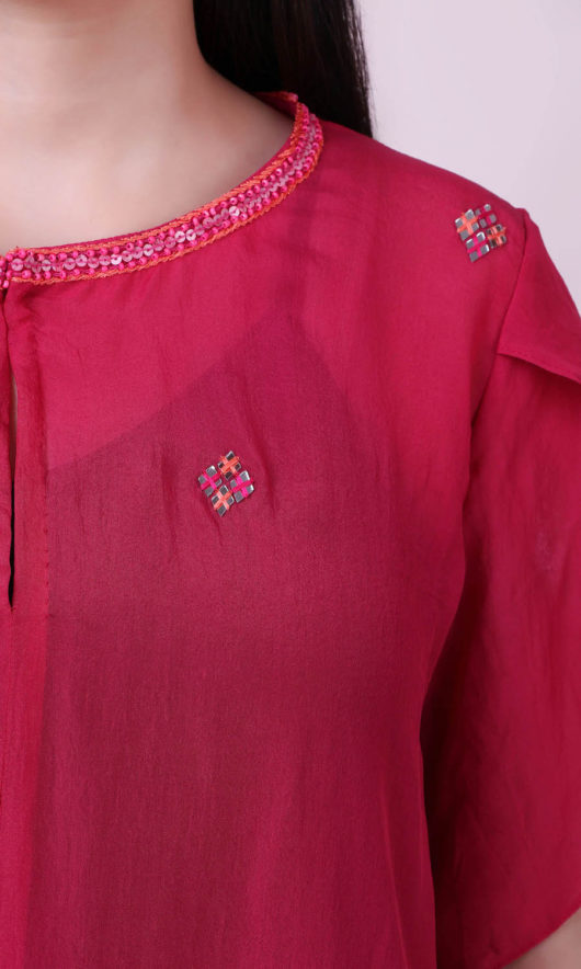 Vibrant Mirror work Flowy Tunic - Image 4