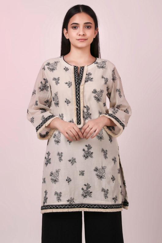 Short cotton Resham kurta