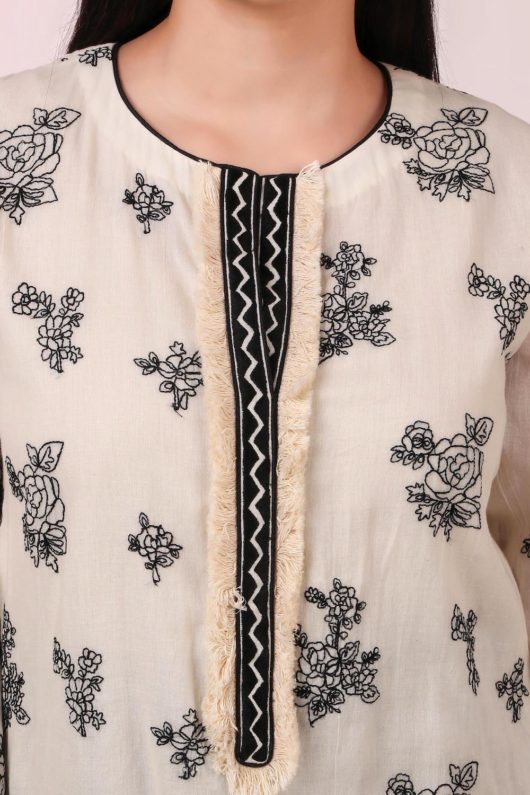 Short cotton Resham kurta - Image 3