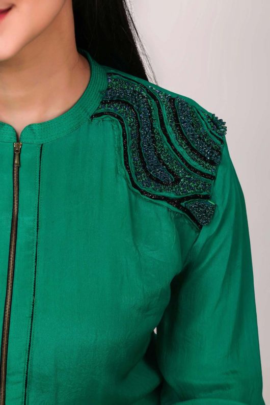 Kelly Green Zipper shirt - Image 3