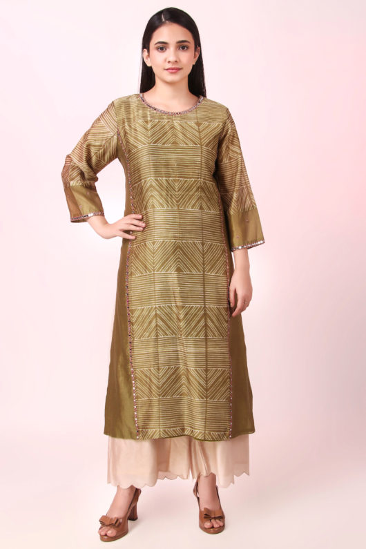 Shibori Mirror work Kurta Set