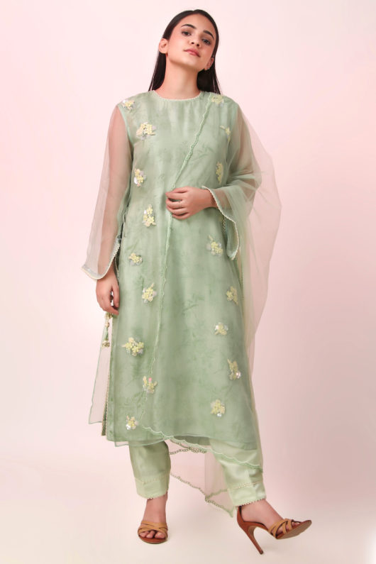 Sorbet Mint Straight Suit Set