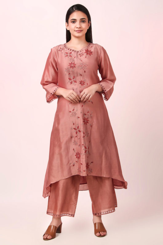 Salmon Pink Sitara Kurta Set