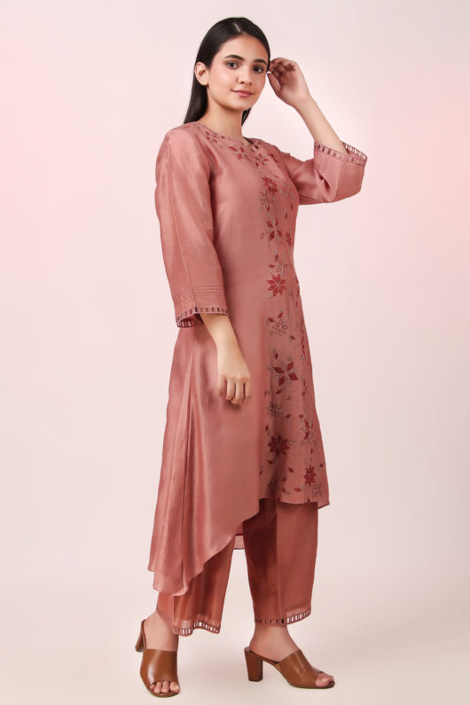 Salmon Pink Sitara Kurta Set - Image 3