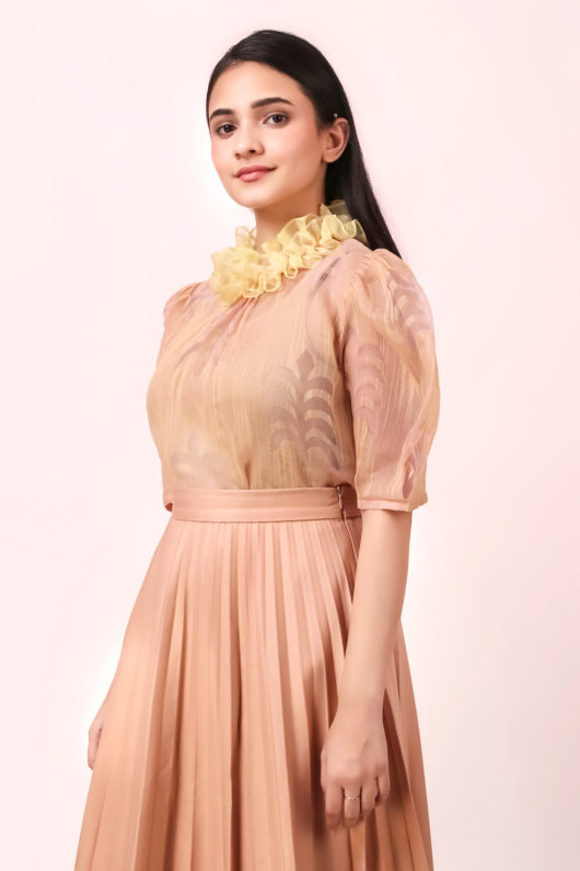 Fern organza frill top