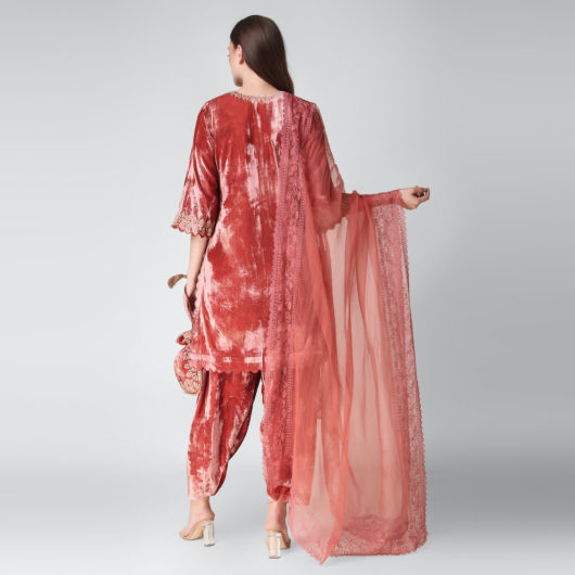Velvet Kurta with Salwar - Image 2
