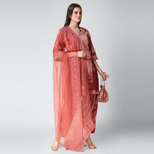 Velvet Kurta with Salwar - Image 4
