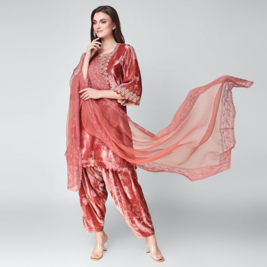 Velvet Kurta with Salwar - Image 5